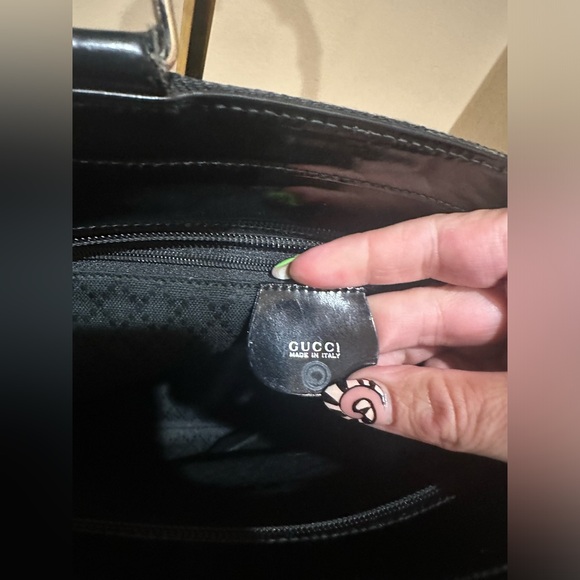 Gucci Bamboo Textured Black Handbag Tom Ford Era 1998 w/added unbranded strap - Picture 4 of 13